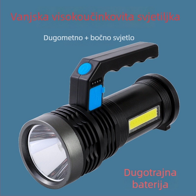 LED svjetiljka – dugi domet, punjiva, 5W, 1500 mAh, domet 100–200 m