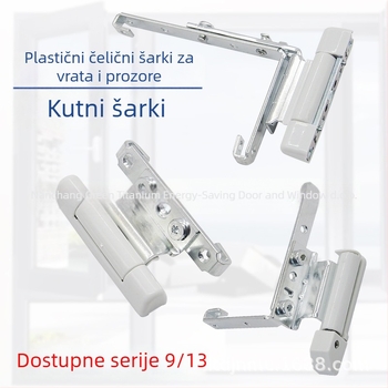 Kutni šarka za vrata i prozore, željezo, galvanizirani premaz, običan debeli šark, model Corner hinge