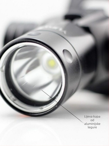 L6 Potapljačka čelna lampa, pod vodom do 100 m, LED, punjiva, za ronjenje i ribolov