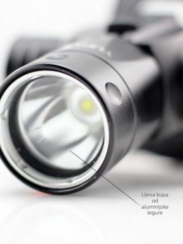 L6 Potapljačka čelna lampa, pod vodom do 100 m, LED, punjiva, za ronjenje i ribolov