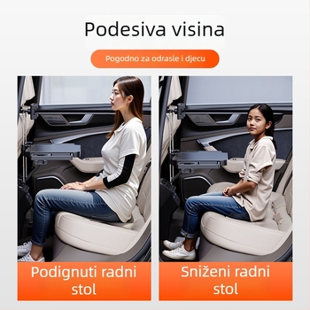 Automobilski stol za laptop i sklopna ploča za stražnji red – višefunkcionalan, plastična, Snap-in ugradnja, Shunwei, opća kompatibilnost
