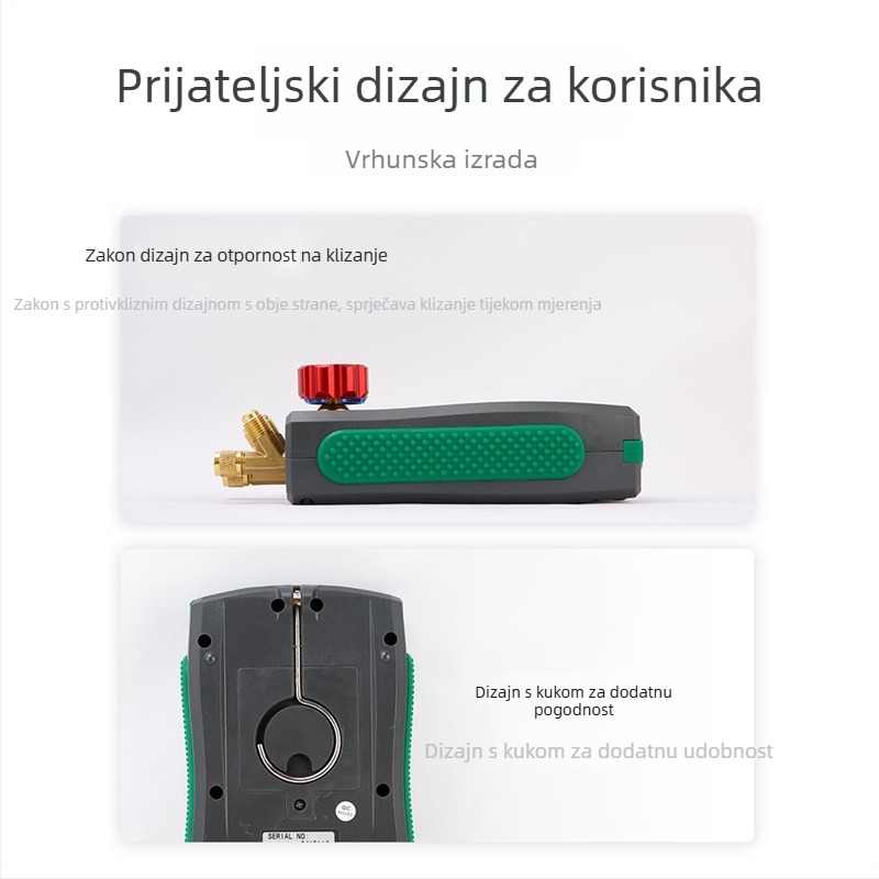 Automobilski vakuumski mjerni set za klimu DY517A – dijafragmalni tlak mjerenja, tekućinski napunjen
