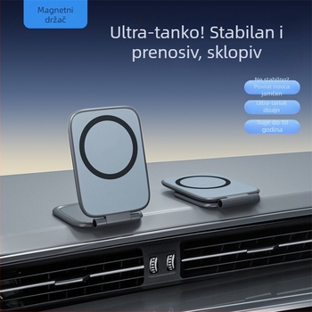 Magnetski držač za telefon s vakuumom – ultra tanak, prijenosan, univerzalna kompatibilnost za navigaciju u autu i stolnu upotrebu