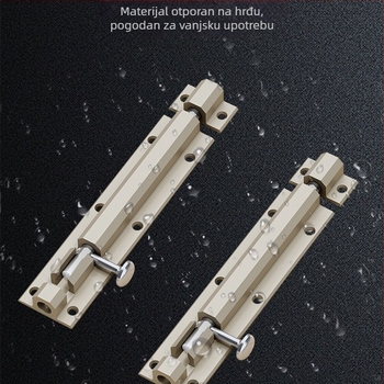 Brava za vrata s latchom za tijela – 304 nehrđajući čelik, protiv krađe, debeli zasun, kroz tijelo zasuna (Model: All-aluminum through-body latch; Opseg: Vrata i prozori; Stil: Moderni minimalistički)
