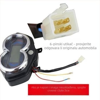 LCD instrument panel za električni tricikl, univerzalna kompatibilnost 48V/60V/72V, mjerač snage i tachometar