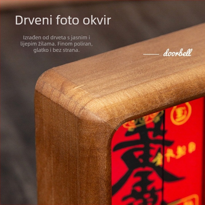 Privjesak s magnetnim zvoncem za vrata, crni orah, ručna izrada, novi kineski stil