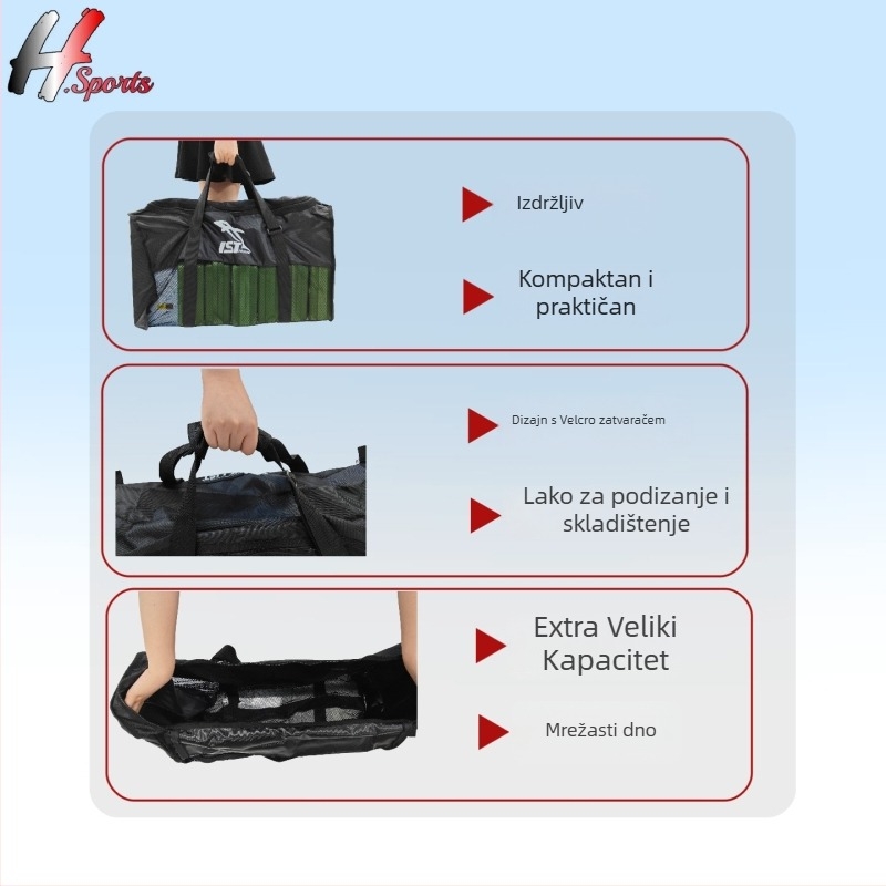 Ruksak za ronjenje – mrežasta torba za opremu, kapacitet 20-35L, kompozitni materijal, marka W.M.D i H.Sports