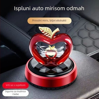 Auto aromaterapijski ukras – jabuka u obliku srca, montiran na sjedalo, držač parfema od legure+ABS, 10–20 ml, cvjetni miris, isparavanje 16–30 dana, uklanja mirise