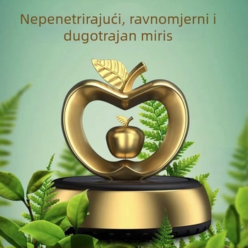 Auto aromaterapijski ukras – jabuka u obliku srca, montiran na sjedalo, držač parfema od legure+ABS, 10–20 ml, cvjetni miris, isparavanje 16–30 dana, uklanja mirise