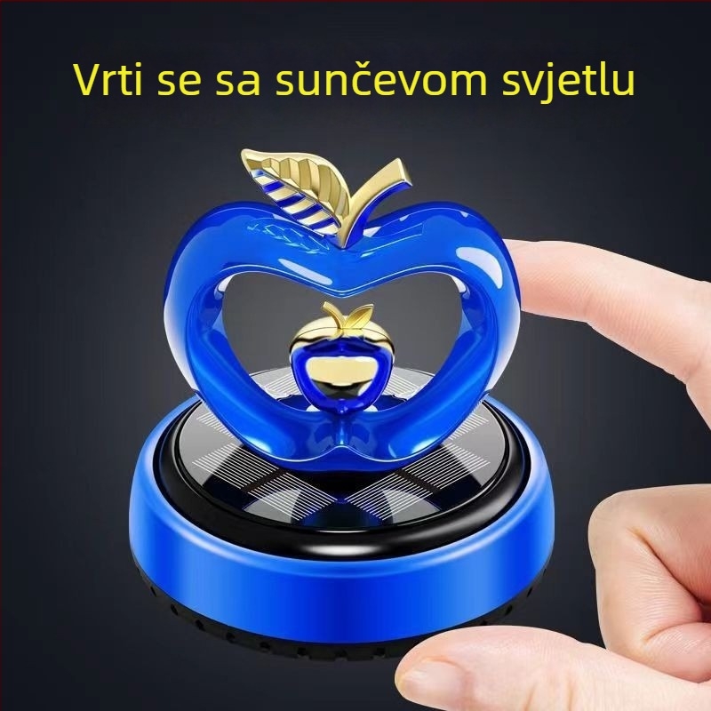 Auto aromaterapijski ukras – jabuka u obliku srca, montiran na sjedalo, držač parfema od legure+ABS, 10–20 ml, cvjetni miris, isparavanje 16–30 dana, uklanja mirise