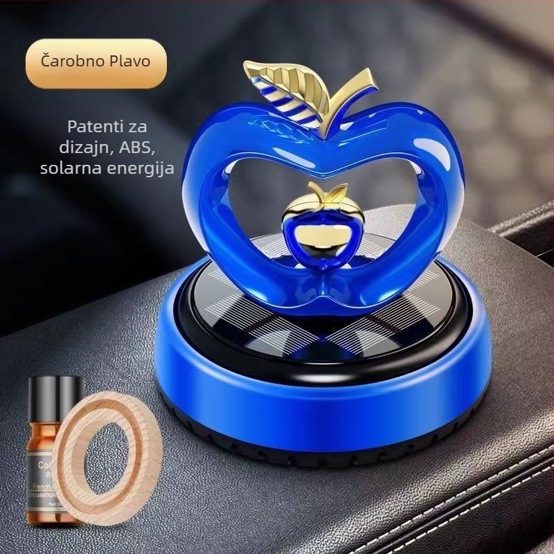 Auto aromaterapijski ukras – jabuka u obliku srca, montiran na sjedalo, držač parfema od legure+ABS, 10–20 ml, cvjetni miris, isparavanje 16–30 dana, uklanja mirise