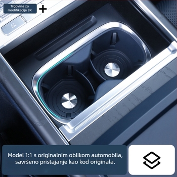 Silikonski unutarnji podložak za središnji držač čaše za Zeekr 9X – Driving Wing, model 9x water cup cover, silikonski materijal, zaštita interijera