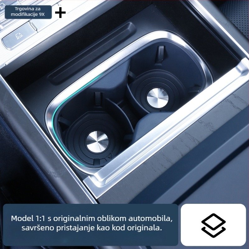 Silikonski unutarnji podložak za središnji držač čaše za Zeekr 9X – Driving Wing, model 9x water cup cover, silikonski materijal, zaštita interijera