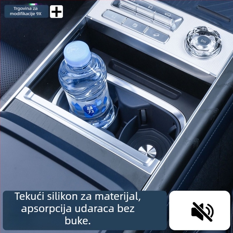 Silikonski unutarnji podložak za središnji držač čaše za Zeekr 9X – Driving Wing, model 9x water cup cover, silikonski materijal, zaštita interijera
