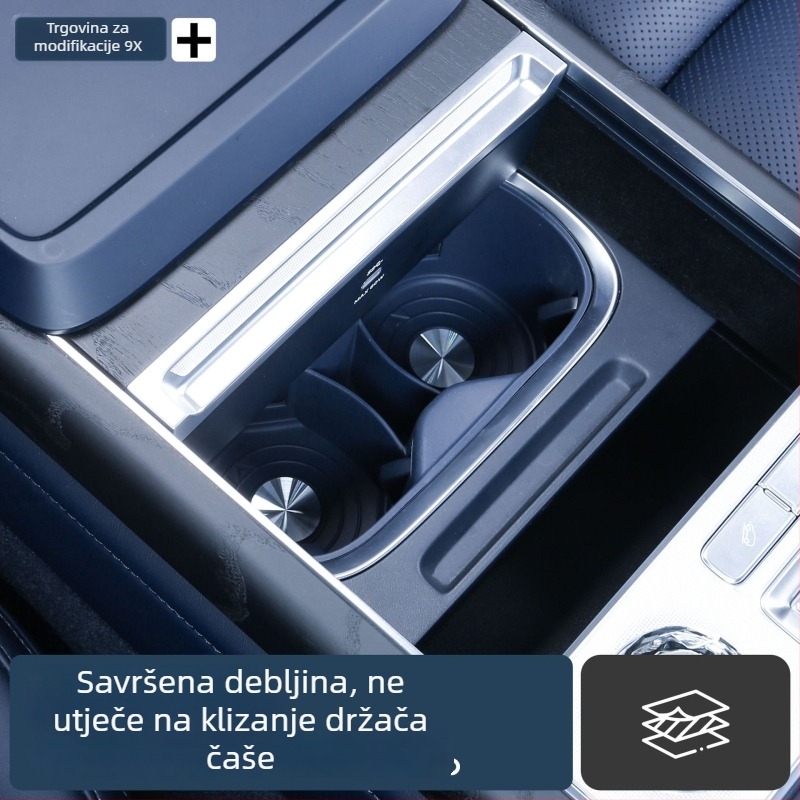 Silikonski unutarnji podložak za središnji držač čaše za Zeekr 9X – Driving Wing, model 9x water cup cover, silikonski materijal, zaštita interijera