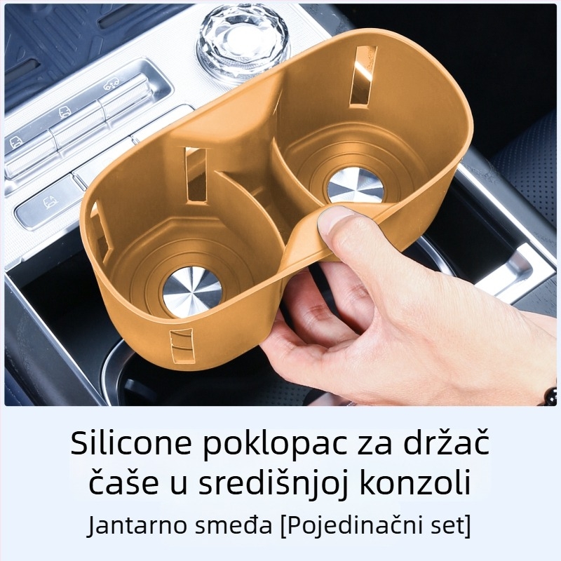 Silikonski unutarnji podložak za središnji držač čaše za Zeekr 9X – Driving Wing, model 9x water cup cover, silikonski materijal, zaštita interijera