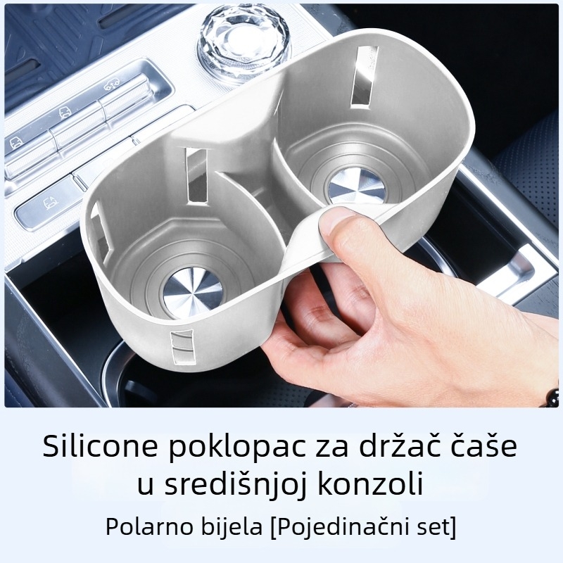 Silikonski unutarnji podložak za središnji držač čaše za Zeekr 9X – Driving Wing, model 9x water cup cover, silikonski materijal, zaštita interijera