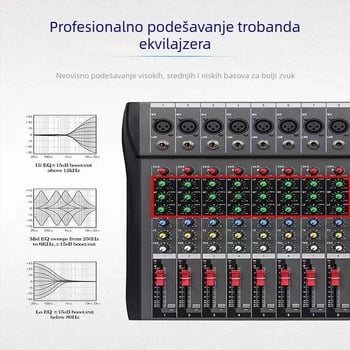 CT serija miksera s 6, 8, 12 ili 16 kanala, 48V phantom napajanje