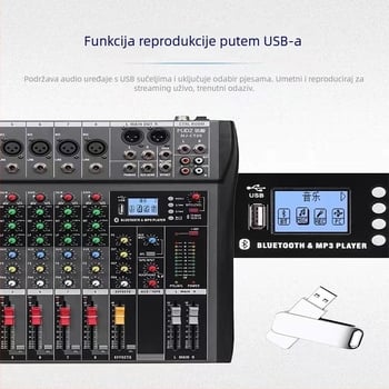 CT serija miksera s 6, 8, 12 ili 16 kanala, 48V phantom napajanje