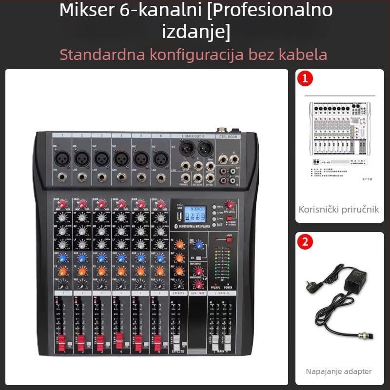 CT serija miksera s 6, 8, 12 ili 16 kanala, 48V phantom napajanje