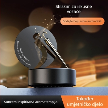 Automobilski aromaterapijski difuzor od legure s držačem parfema • Kapacitet 5–10 ml • Oblik kružne posude za miris • Miris: cvjetno-voćni • Dekor automobila i aroma • Trajanje mirisa 60–90 minuta