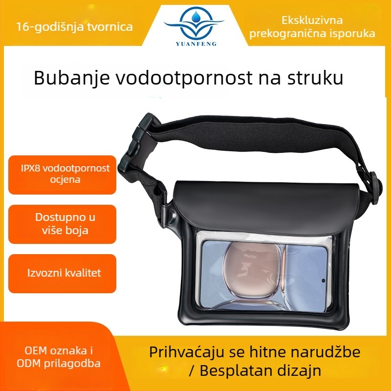 Plutajuća vodootporna pasna torba od PVC-a, kapaciteta 1000 ml, crossbody za outdoor aktivnosti