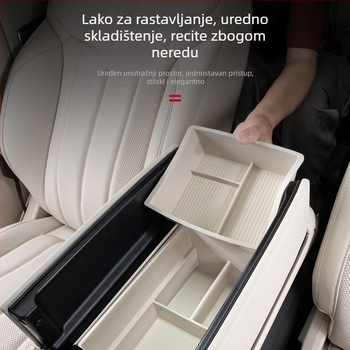Silikonska unutrašnja podloga za automobil, model Ledao L90, materijal: silikon, kompatibilno s Ledao L90 kutijom za naslon za ruku i središnjom konzolom.