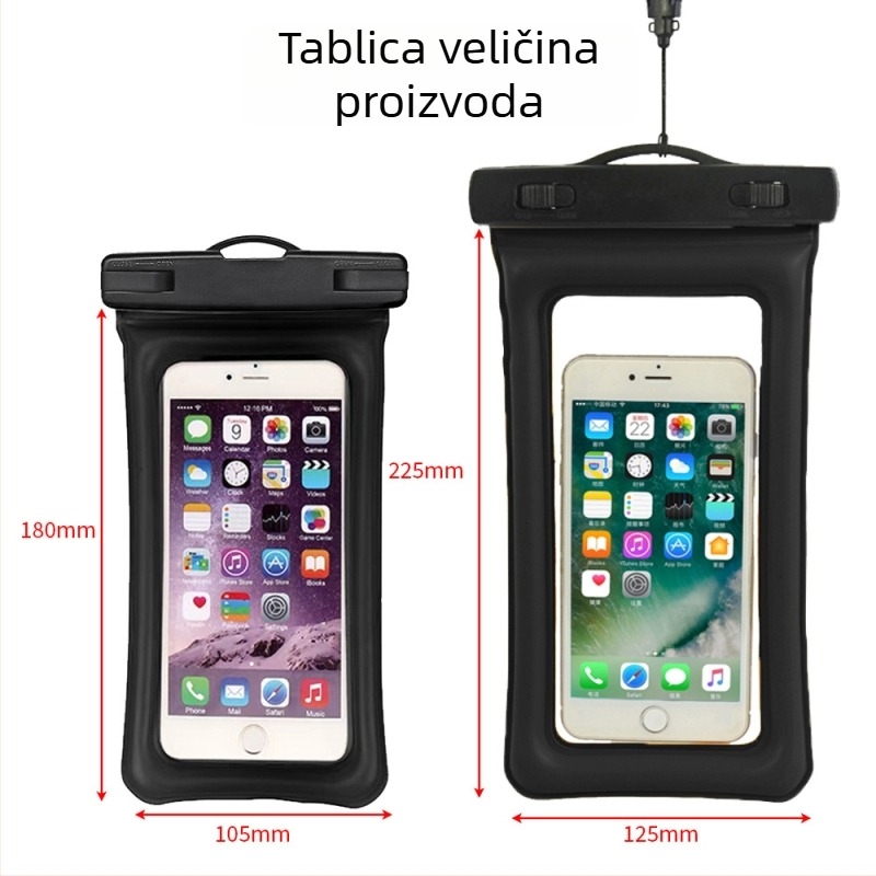 Vodootporna torbica za telefon s dodirnim zaslonom i crossbody remenom, univerzalna za Apple i Huawei, mogućnost prilagođenog logotipa