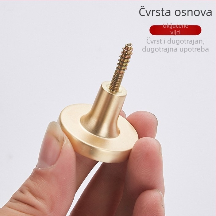 Shell Stone držač 6901 — cinkova legura, lijevano pod pritiskom, moderni minimalistički stil, okrugla s jednim otvorom, za ormare i ladice