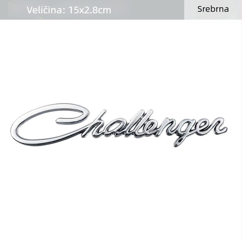 3D reflektirajuća naljepnica automobila za Dodge Challenger – stražnji i bočni znak, uzorak kao na slici