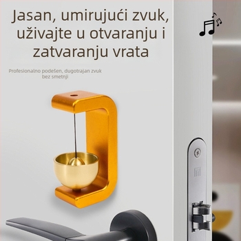 Metalni privjesak zvona za vrata s magnetskim podsjetnikom za ulaz – ručno izrađeno, moderan minimalistički stil, pakirano u kutiju