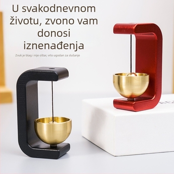 Metalni privjesak zvona za vrata s magnetskim podsjetnikom za ulaz – ručno izrađeno, moderan minimalistički stil, pakirano u kutiju