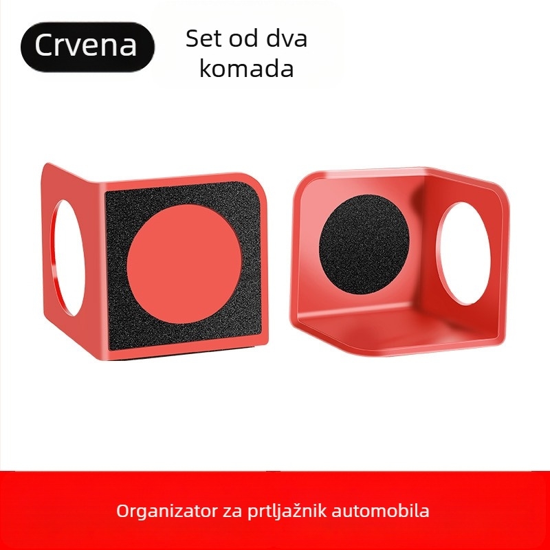 Organizator prtljažnika automobila s anti-slip limiterom, pregradnim dijelom kutije za pohranu i nosačem