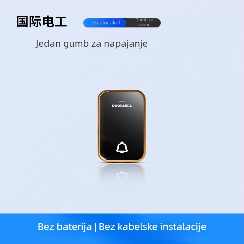 Samonaponski pametni bežični zvonac sa muzikom za kuću, vodootporan, model Yt-4, 220-240V, 36 melodija