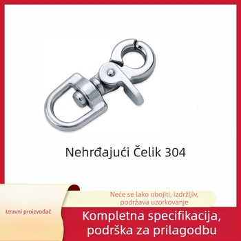 Set kuki od nehrđajućeg čelika: lobster kopča, opružna kuka, kuka u obliku orlovog kljuna, potopna kuka za prtljagu i kućne ljubimce