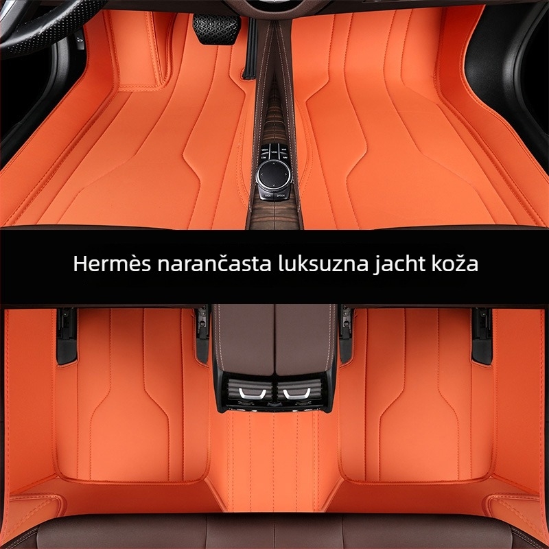 Kožni autokoberci od jaht kože za posebno vozilo — deblji, s dvostrukim kopčama, otporni na prljavštinu