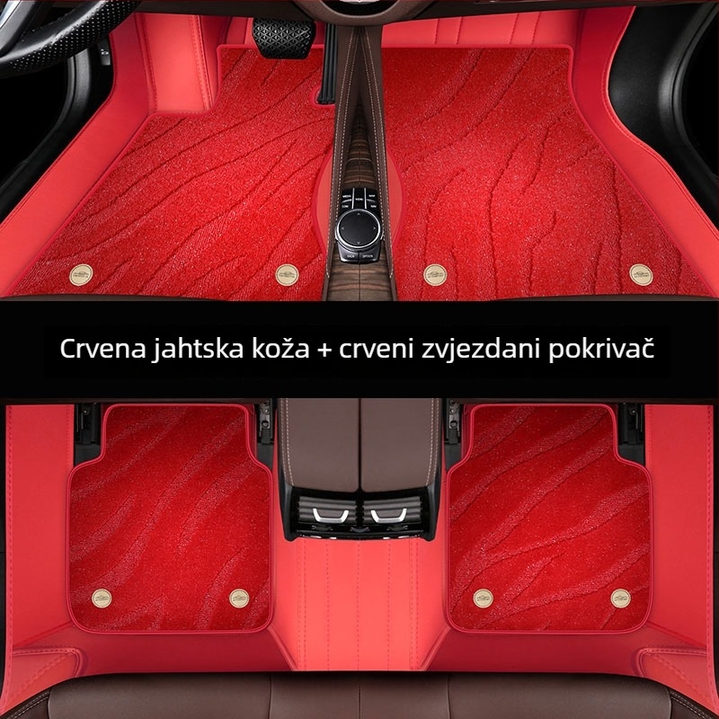 Kožni autokoberci od jaht kože za posebno vozilo — deblji, s dvostrukim kopčama, otporni na prljavštinu
