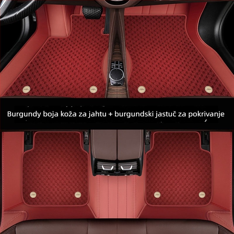 Kožni autokoberci od jaht kože za posebno vozilo — deblji, s dvostrukim kopčama, otporni na prljavštinu