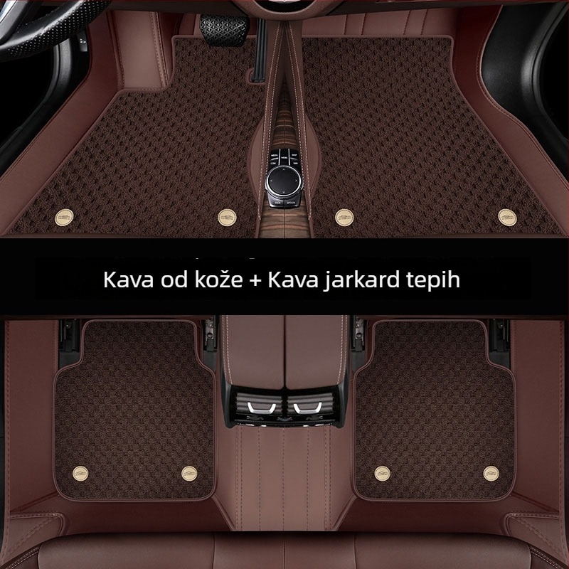 Kožni autokoberci od jaht kože za posebno vozilo — deblji, s dvostrukim kopčama, otporni na prljavštinu