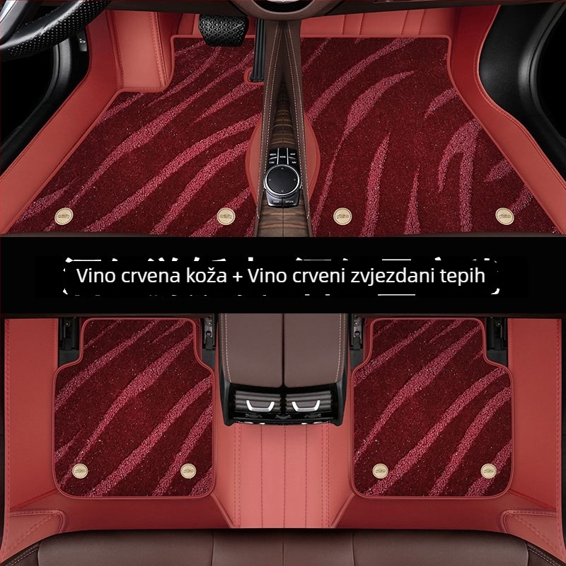 Kožni autokoberci od jaht kože za posebno vozilo — deblji, s dvostrukim kopčama, otporni na prljavštinu