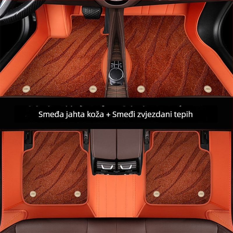 Kožni autokoberci od jaht kože za posebno vozilo — deblji, s dvostrukim kopčama, otporni na prljavštinu