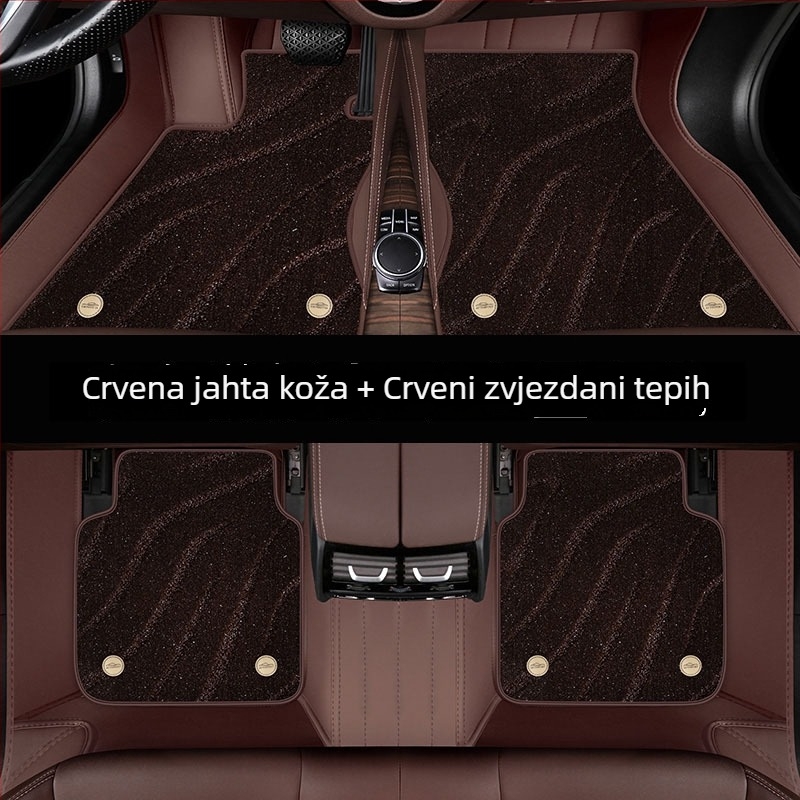 Kožni autokoberci od jaht kože za posebno vozilo — deblji, s dvostrukim kopčama, otporni na prljavštinu