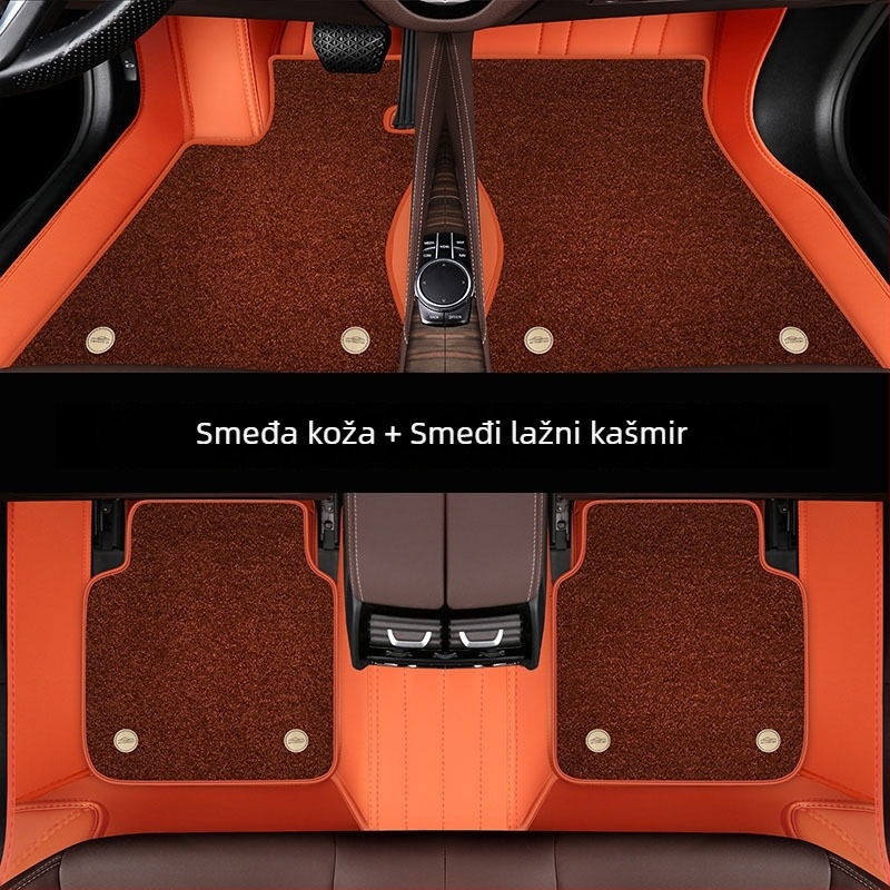Kožni autokoberci od jaht kože za posebno vozilo — deblji, s dvostrukim kopčama, otporni na prljavštinu