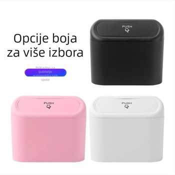 Qiwang Unutarnji viseći koš za otpad u automobilu, 1L, plastika, vodootporan, izdržljiv