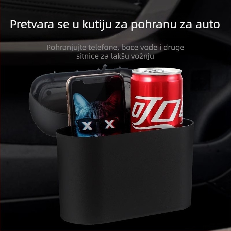 Qiwang Unutarnji viseći koš za otpad u automobilu, 1L, plastika, vodootporan, izdržljiv
