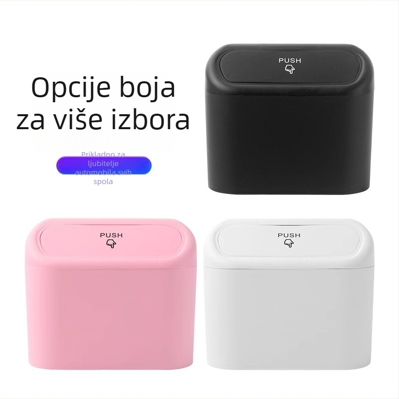 Qiwang Unutarnji viseći koš za otpad u automobilu, 1L, plastika, vodootporan, izdržljiv