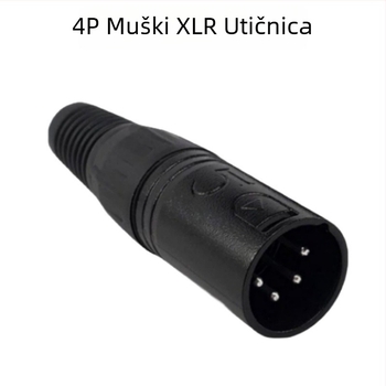 Yonglun RoHS XLR utikač 4P, bakreni pinovi, muški i ženski, za mikser zvuka i mikrofon