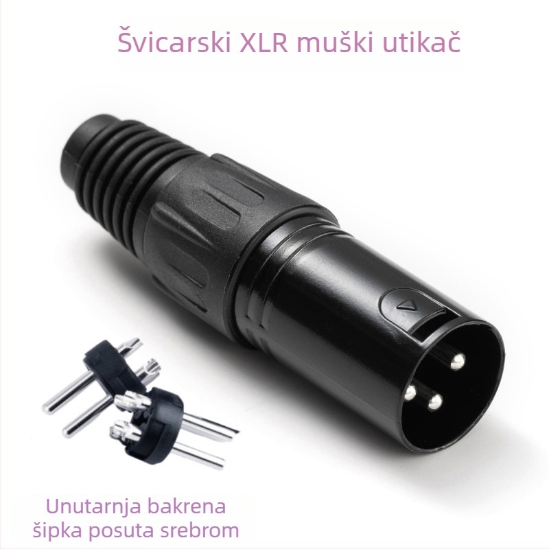 Yonglun RoHS XLR utikač 4P, bakreni pinovi, muški i ženski, za mikser zvuka i mikrofon