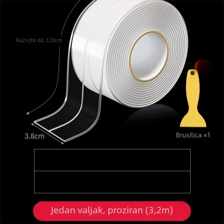 Vodootporna naljepnica za rub prozora – Prozirna rubna traka za balkonske pločice, poliester, 5+ komada, zidna naljepnica otporna na plijesan