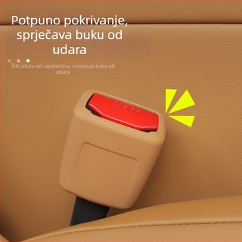 Silikonski zaštitni poklopac za utičnicu baze sigurnosnog pojasa L90, unutrašnjost automobila, snap-on ugradnja, središnja konzola, mogućnost tiskanja logotipa